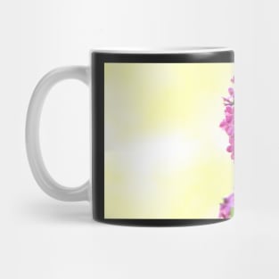 Purple lilac branch close up, flower photography Mug